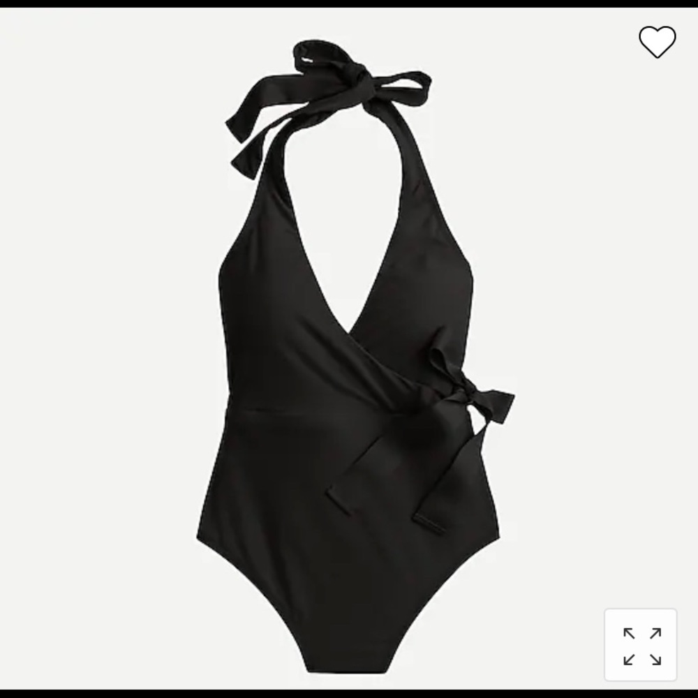 J Crew black halter one-piece swimsuit